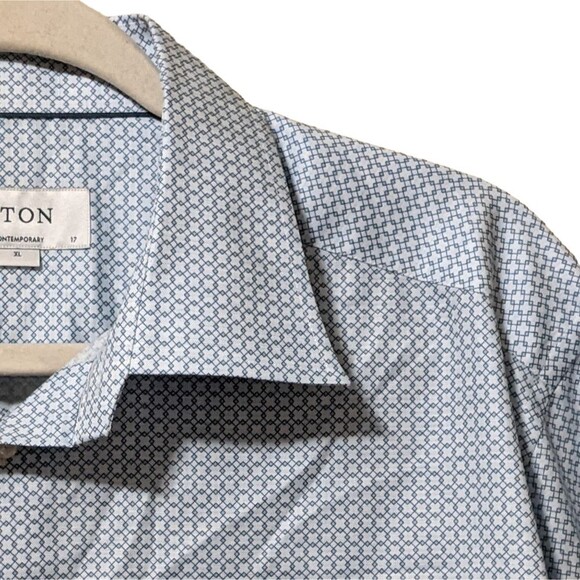 Eton contemporary fit signature twill cotton dress shirt classic men's XL - Picture 3 of 12